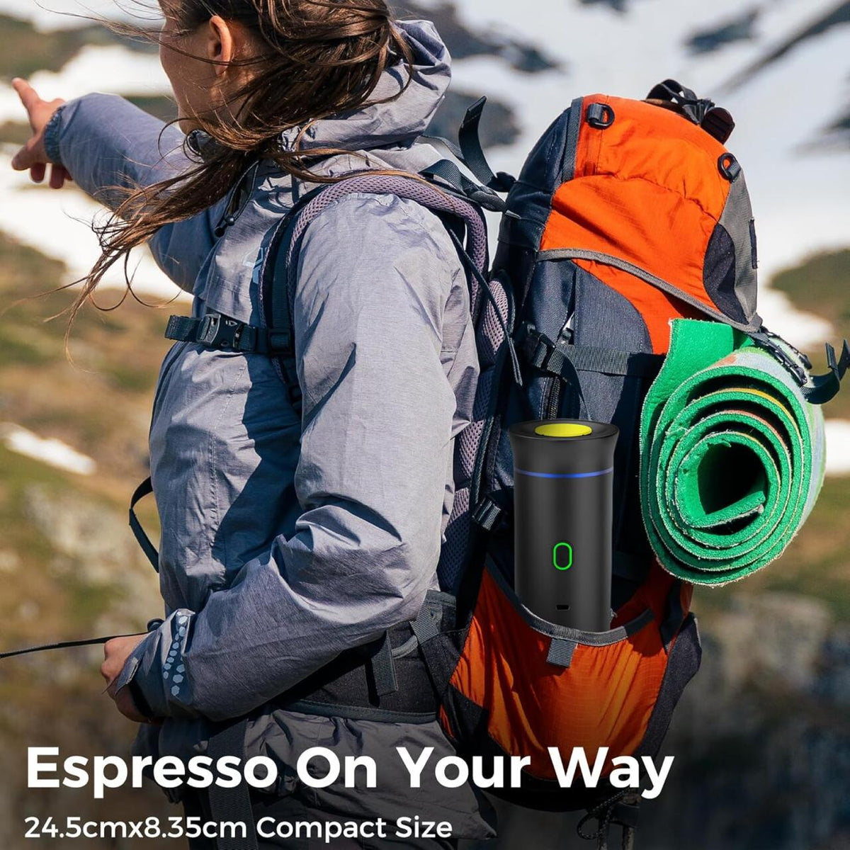 3-in-1 Portable Coffee Maker – Compact and Rechargeable Espresso Machine for Capsules, Ground Coffee, and Instant Coffee