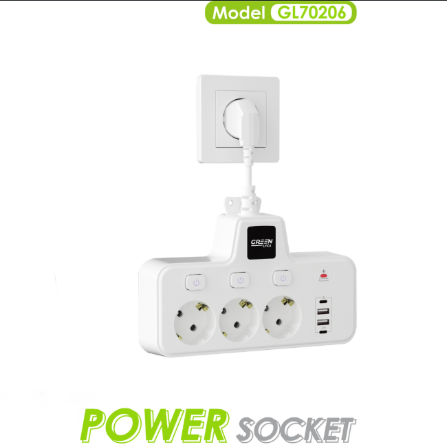 PowerHub™ – Regleta 3 en 1 con USB y USB-C