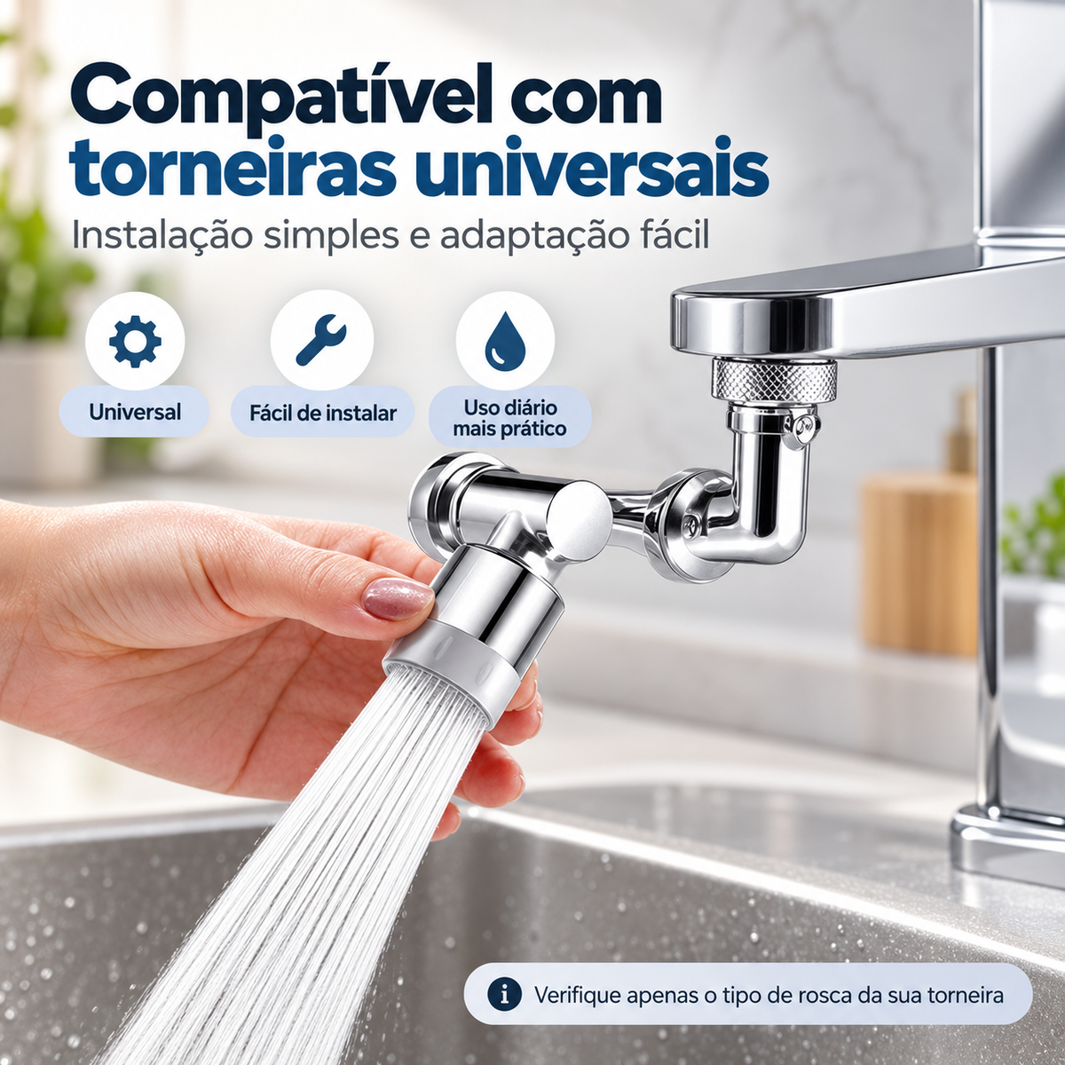 Extensor Giratório 1080° para Torneira
