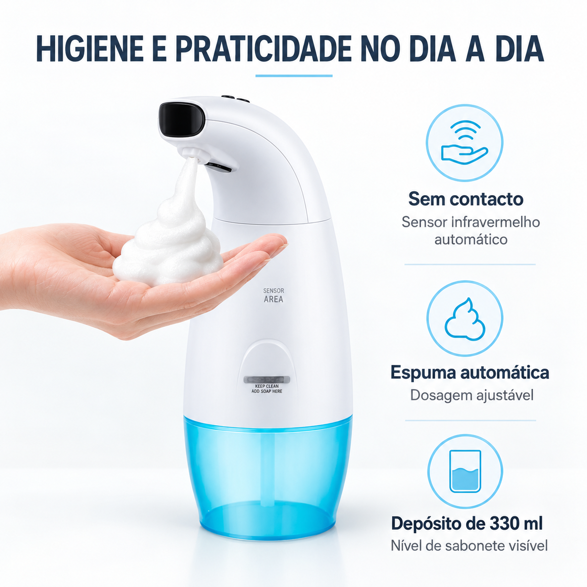 Dispensador Automático de Sabonete em Espuma