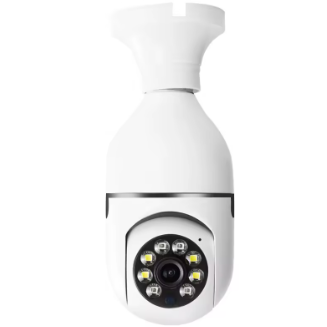 360° HD WiFi Bulb Security Camera with Night Vision