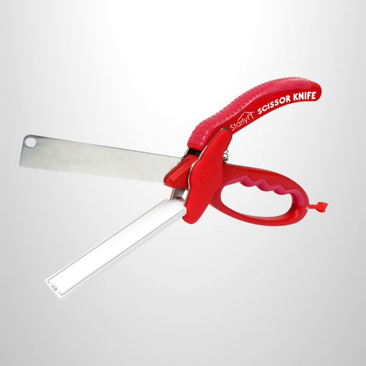 2-in-1 Kitchen Scissors with Integrated Cutting Board